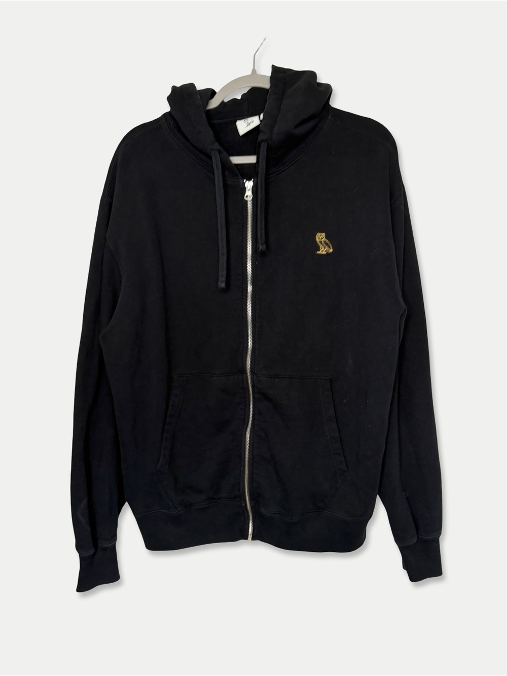 October’s Very Own OVO Black Owl Full Zip Hoodie Size M Made in Portugal